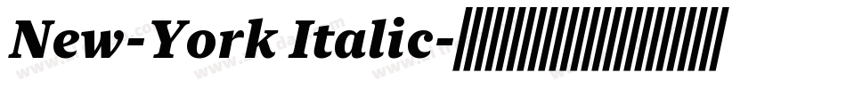New-York Italic字体转换